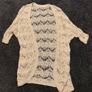 Mesh tan cardigan